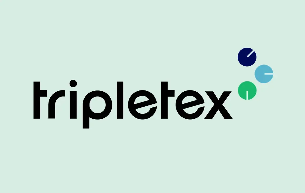 Tripletex-logo på lysegrønn bakgrunn